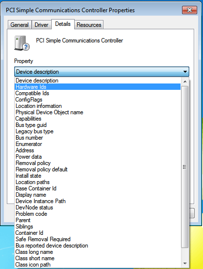 pci simple communication controller driver
